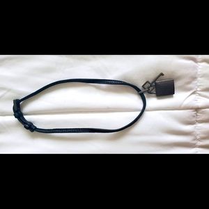 Tom Ford Leather Padlock Necklace